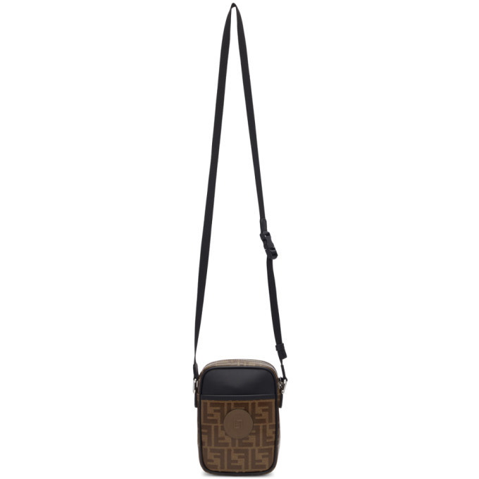 Photo: Fendi Brown Small Fendi Mania Crossbody Bag