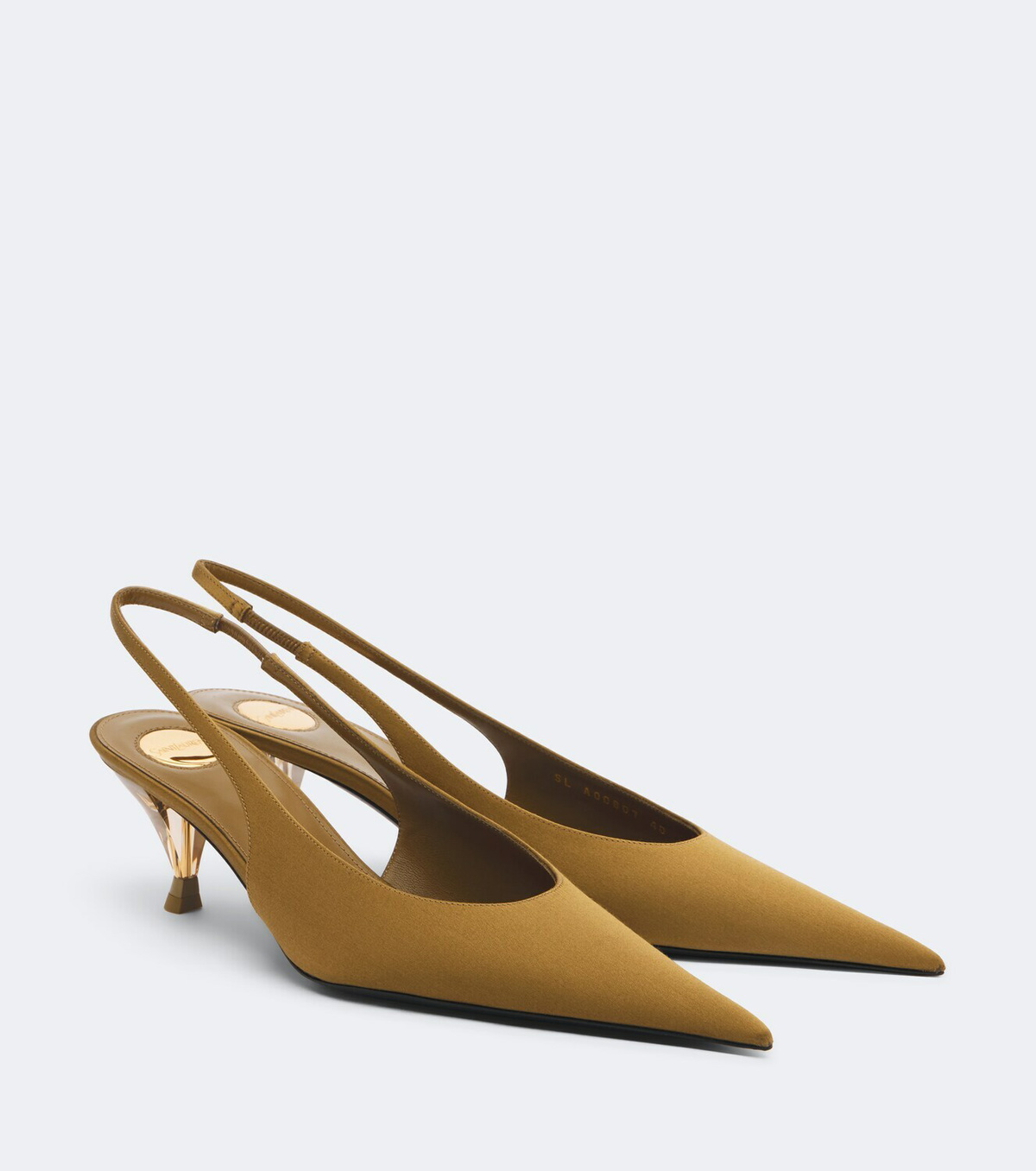 Saint Laurent Fanny satin slingback pumps