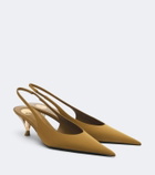 Saint Laurent Fanny satin slingback pumps