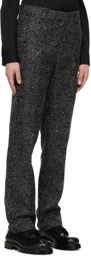 Bottega Veneta Black & Gray Slim-Fit Trousers