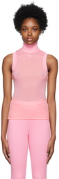 Courrèges Pink Rib Tank Top