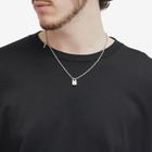 Neighborhood Men's Padlock Necklace in Silver 