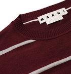 MARNI - Striped Virgin Wool-Blend Sweater - Blue