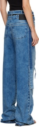 Ottolinger Blue Strappy Signature Wrap Jeans