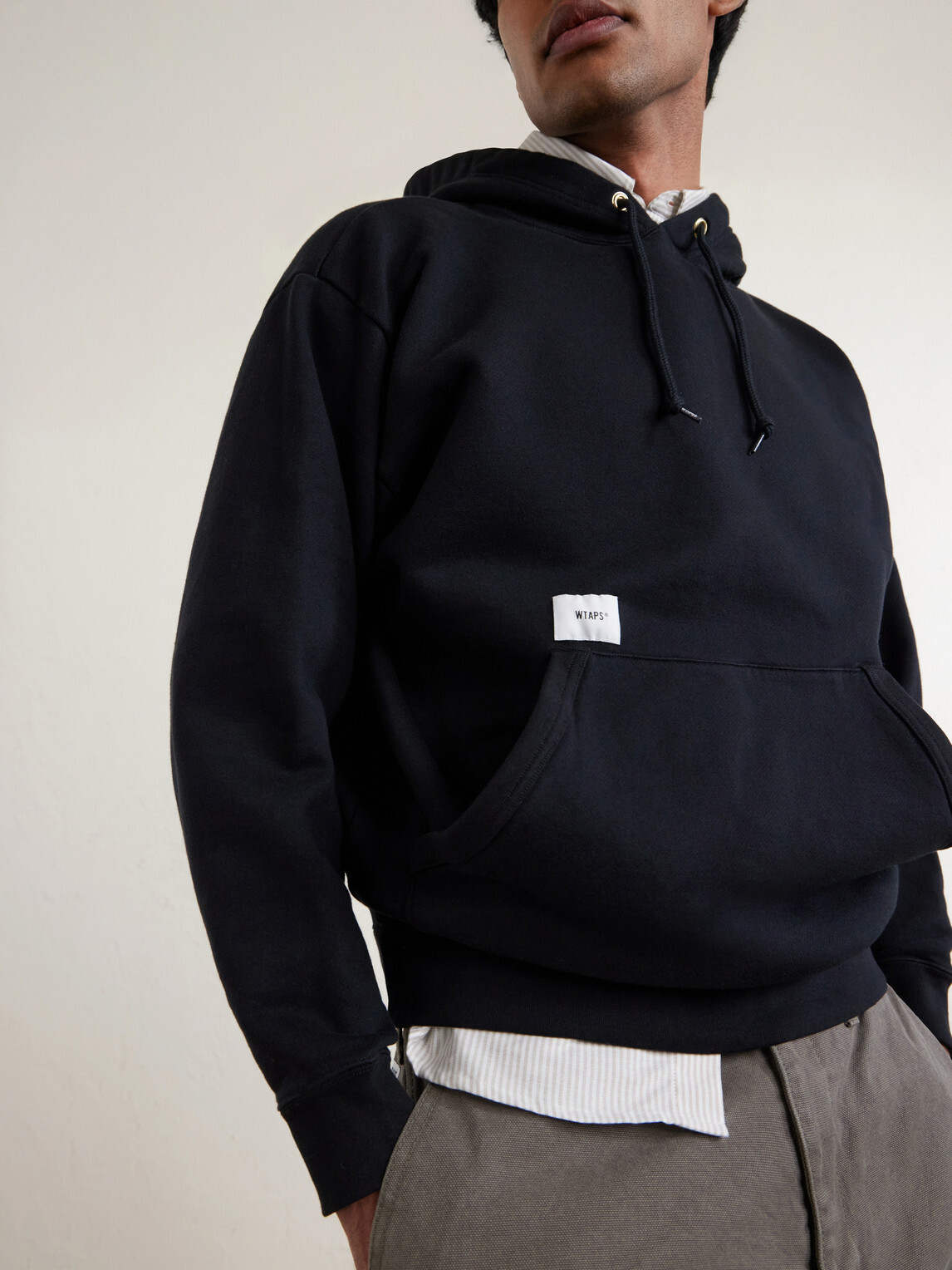 WTAPS - SIGN-YD Cotton-Jersey Hoodie - Black