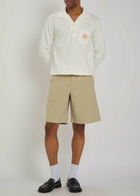 DRÔLE DE Monsieur Polo D Miroir Shell Piqué Cotton Polo Shirt Off White