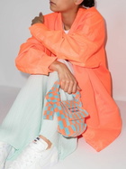 LASTFRAME Orange And Blue Obi Ichimatsu Mini Tote Bag
