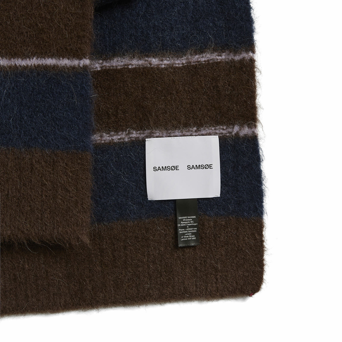 Samsøe Samsøe Women's Sajeanne Stripe Scarf in Black Coffee Stripe 