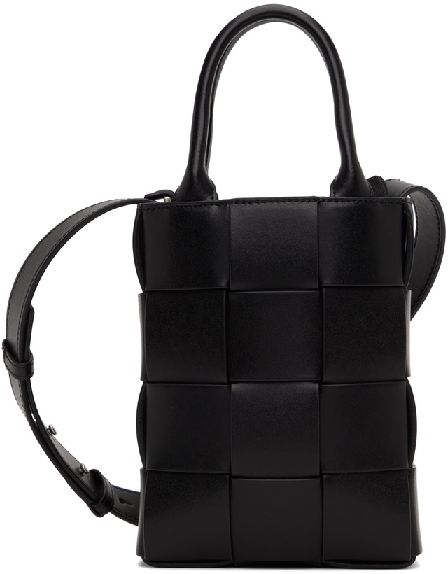 Photo: Bottega Veneta Black Mini Cassette Tote