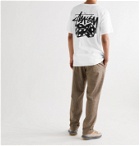 Stüssy - Logo-Print Cotton-Jersey T-Shirt - White