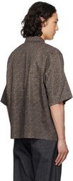 Aviva Jifei Xue Brown Short Sleeve Boxy Shirt