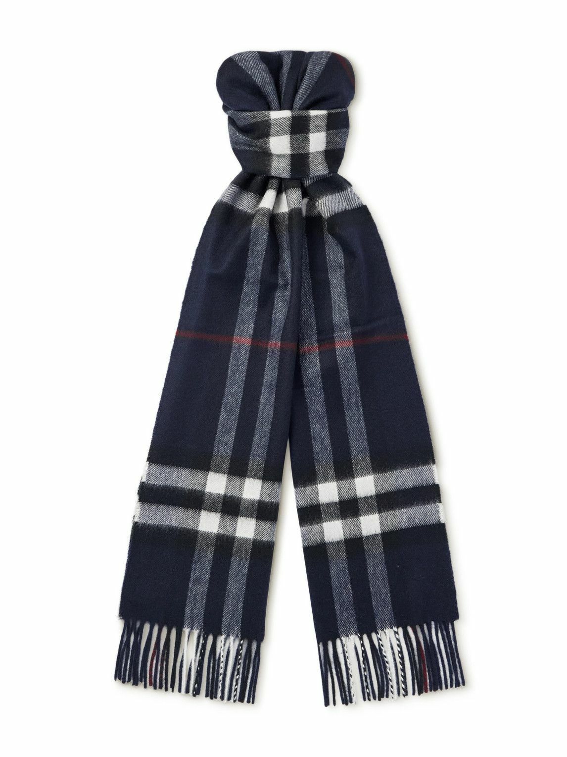 Burberry - Logo-Embroidered Ribbed Cashmere Scarf Burberry