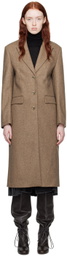 REMAIN Birger Christensen Tan Semi Fitted Coat