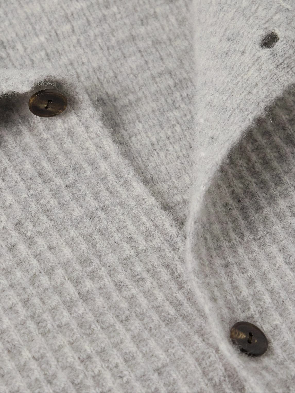 The Row - Barkley Waffle-Knit Wool and Cashmere-Blend Overshirt