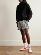 John Elliott - Vintage Varsity Straight-Leg Panelled Mesh Drawstring Shorts - Gray