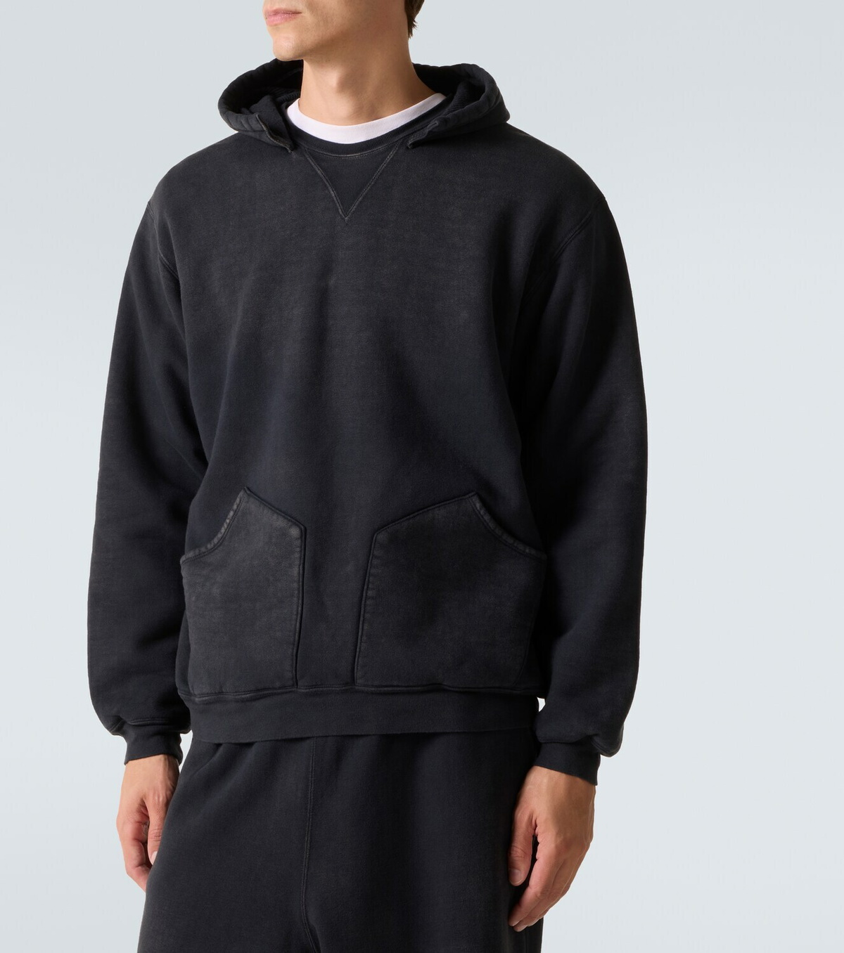 A.Presse Vintage cotton jersey hoodie