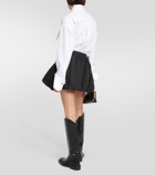 Jil Sander Pleated cotton miniskirt