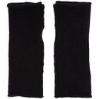 Isabel Benenato Black Wool and Yak Fingerless Gloves