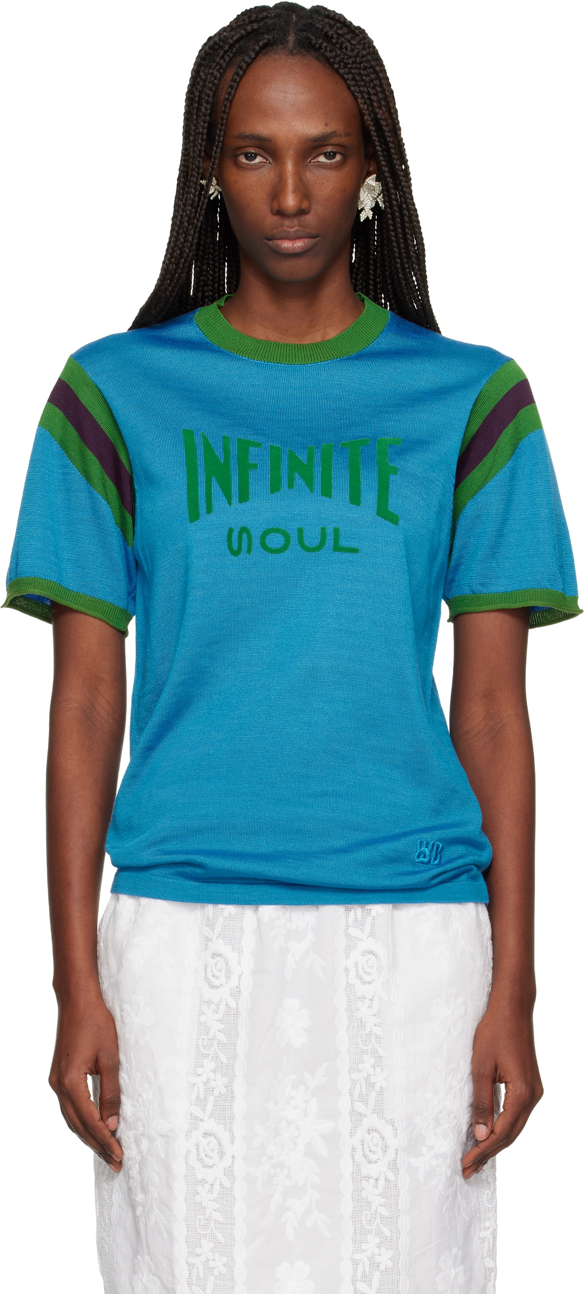 Wales Bonner Blue Soul T-shirt