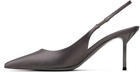 Paris Texas Gray Lidia Slingback 70 Heels