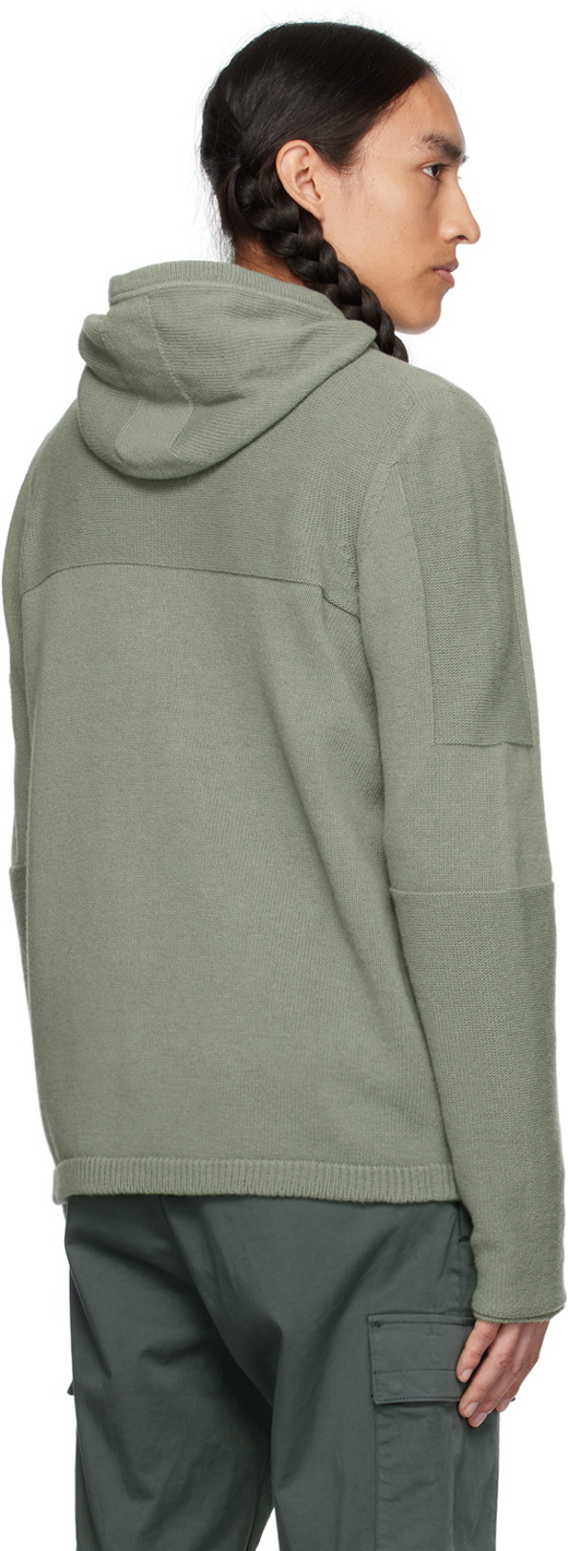 Stone Island Green Zip Hoodie