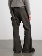 Rick Owens - Bolan Frayed Baggy Bootcut Jeans - Gray
