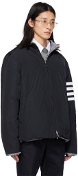Thom Browne Black & White 4-Bar Reversible Down Jacket