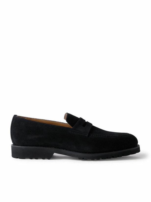 Photo: Majordome - M08 Nubuck Penny Loafers - Black