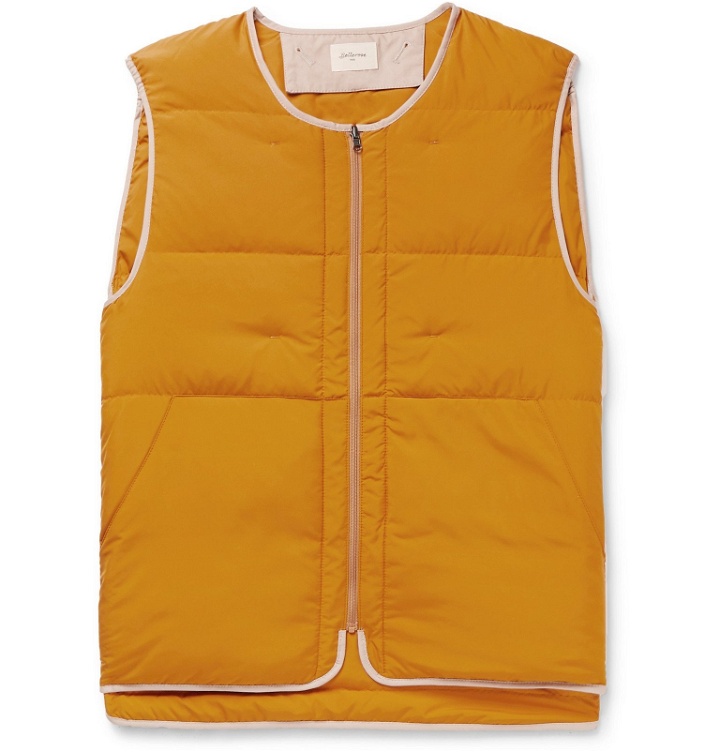Photo: Bellerose - Reversible Quilted Shell Down Gilet - Yellow