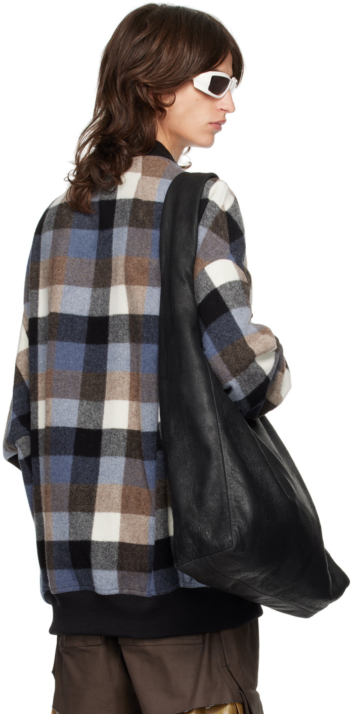 Rick Owens Blue Porterville Jumbo Peter Flight Bomber Jacket Rick