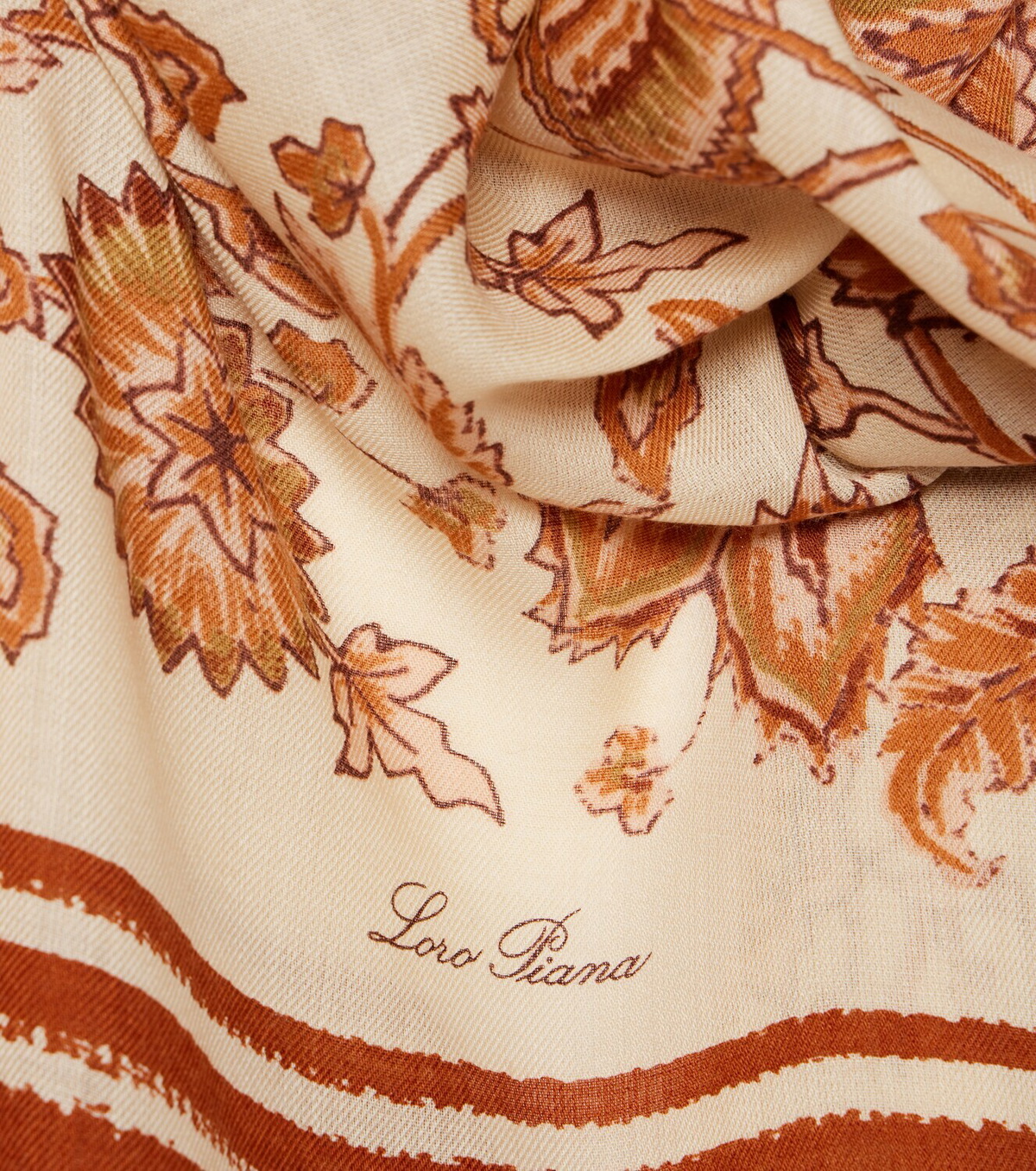 Loro Piana Floral cashmere and silk scarf