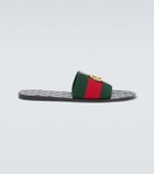 Gucci Riviera GG leather slides