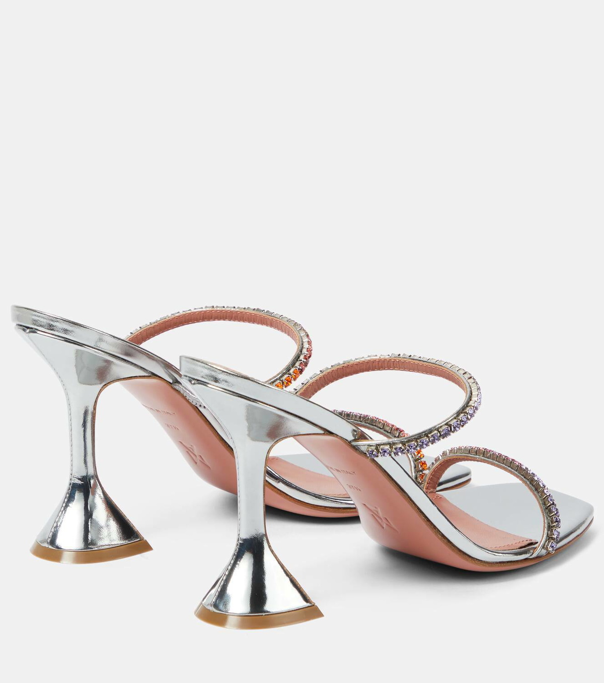 Amina Muaddi Gilda embellished leather sandals