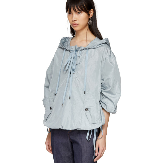 Bottega Veneta Blue Silk Taffeta Jacket Bottega Veneta