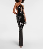 Mônot Elsa cutout sequined gown
