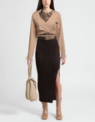 Andreādamo Womens Wrap cardigans in Beige