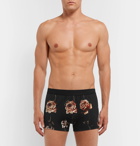 Dolce & Gabbana - Floral-Print Cotton-Jersey Boxer Briefs - Men - Black