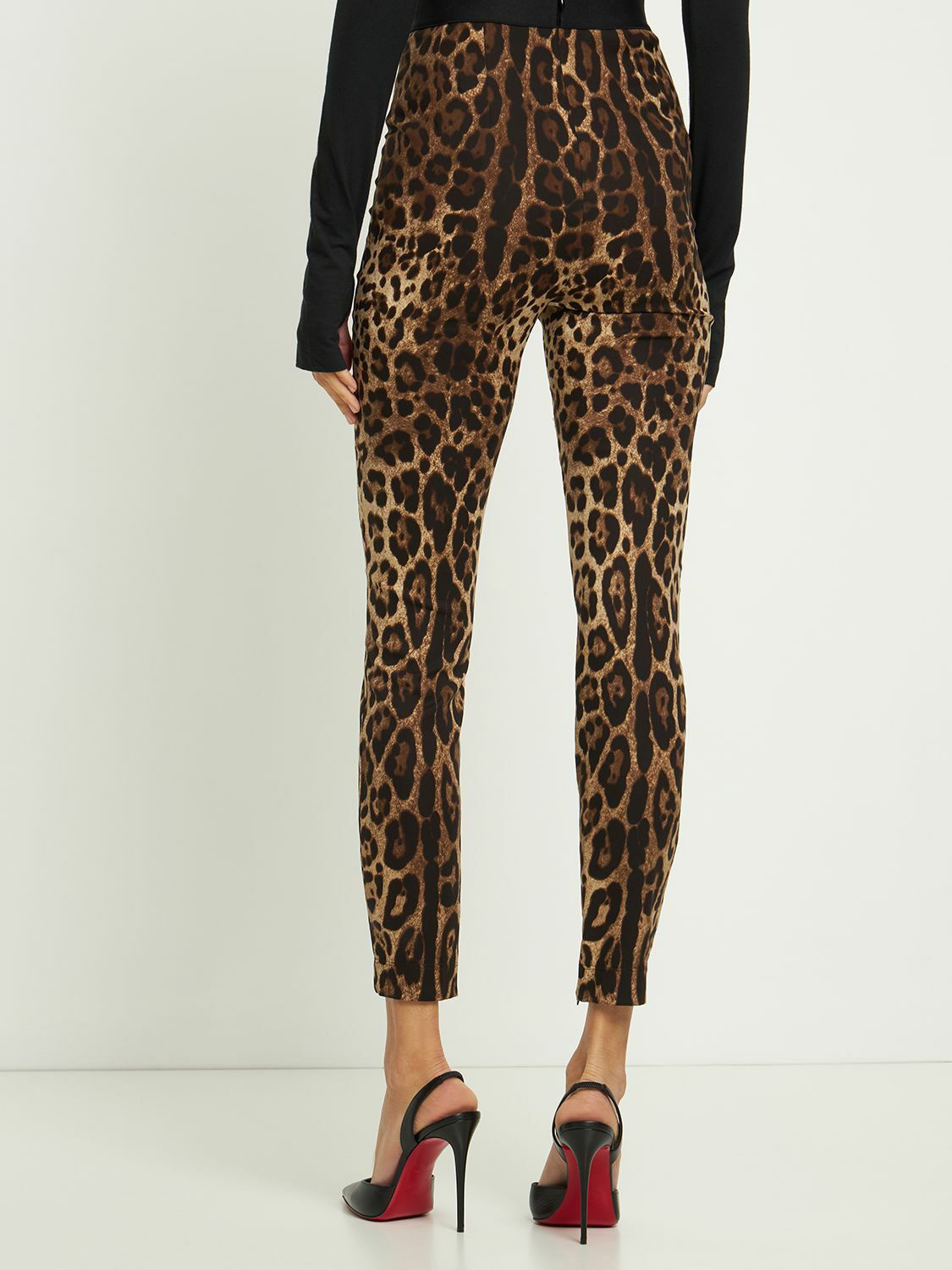 DOLCE & GABBANA - Leopard Print Jersey Leggings Dolce & Gabbana