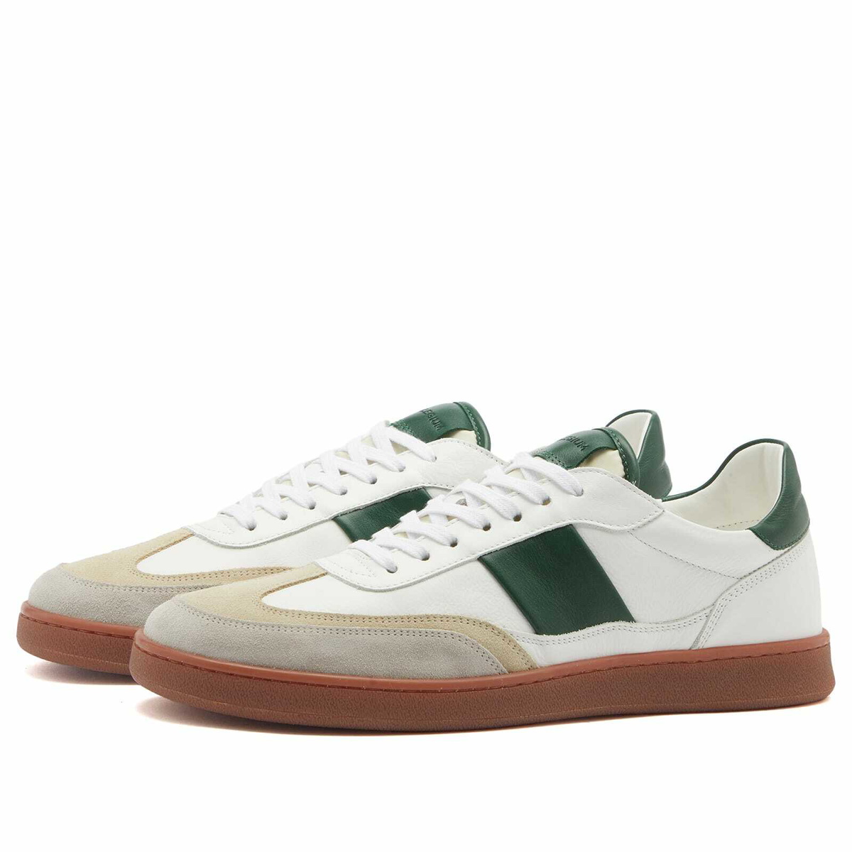 Collegium Men's Pillar Court Sneaker in White/Green