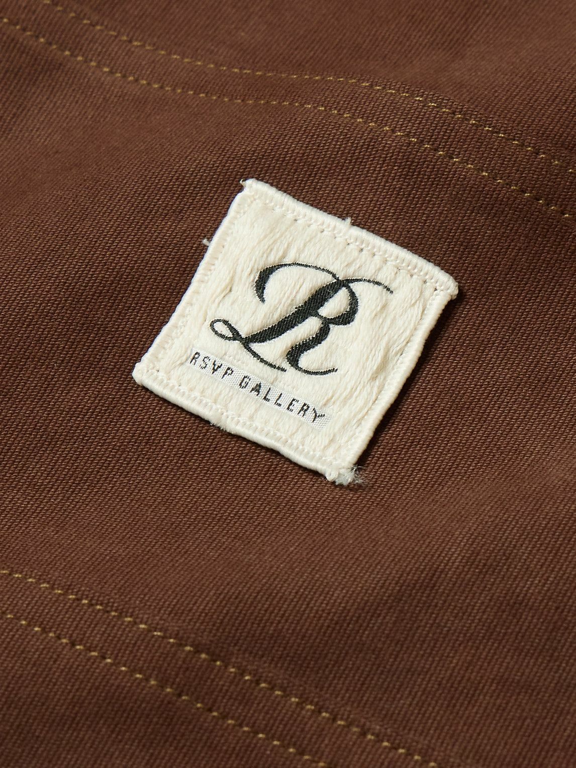 AGOLDE - RSVP GALLERY Erving Appliquéd Cotton-Canvas Jacket - Brown