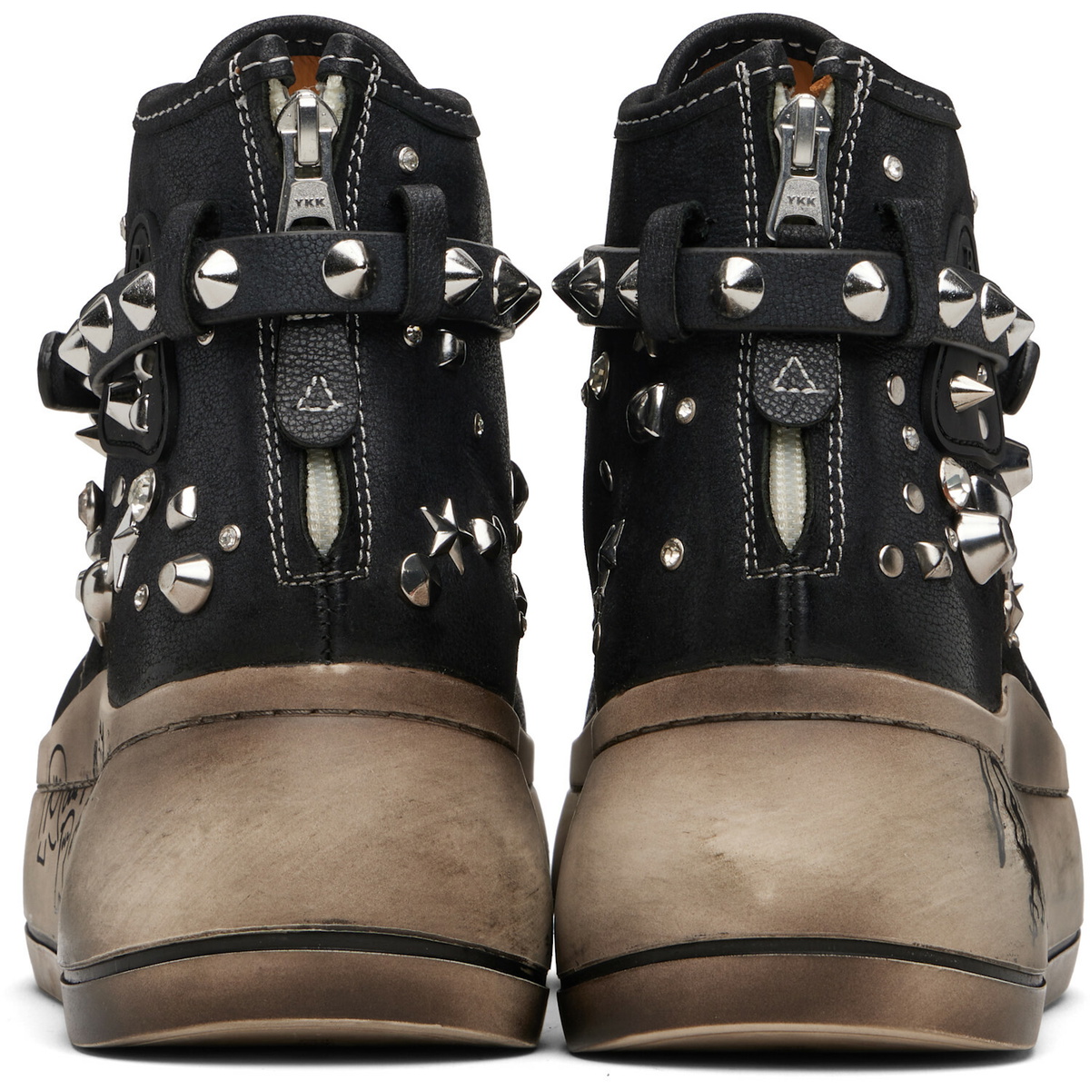 R13 Black Kurt High Top Sneakers