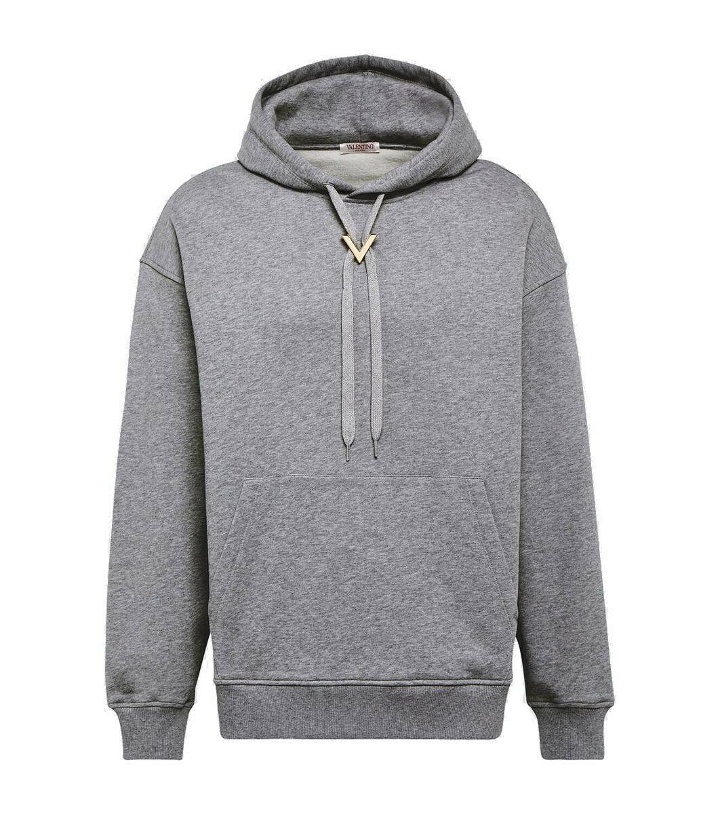 Photo: Valentino VGold cotton jersey hoodie