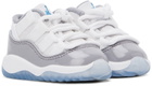 Nike Jordan Baby White & Gray Air Jordan 11 Retro Sneakers