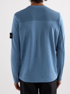 Stone Island - Logo-Appliquéd Knitted Sweater - Blue