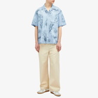 Wooyoungmi Men's Marine Print Vacation Shirt in Blue