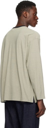 KAPTAIN SUNSHINE Gray Hard Twisted Stripe Jersey T-shirt