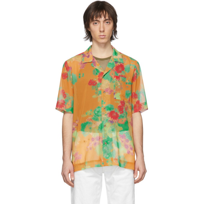 Photo: Dries Van Noten Orange Floral Carltone Shirt