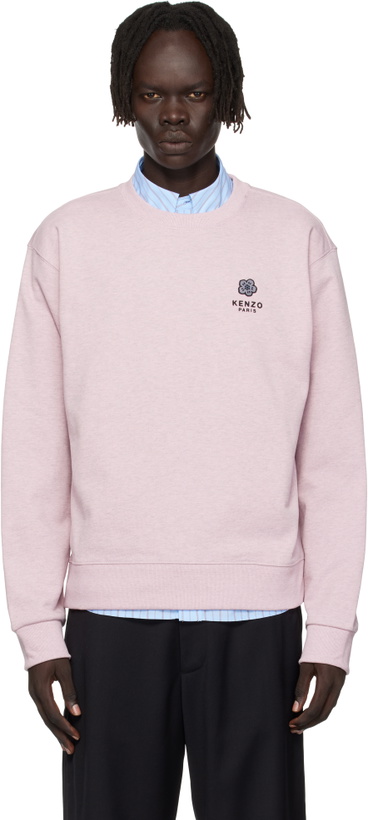 Photo: Kenzo Pink Kenzo Paris 'Boke Flower' Embroidered Sweatshirt
