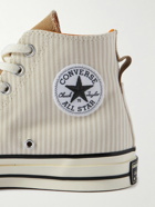 Converse - Chuck 70 Striped Canvas High-Top Sneakers - White