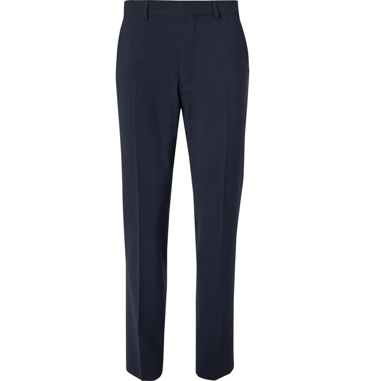 Photo: Polo Ralph Lauren - Slim-Fit Wool-Blend Seersucker Suit Trousers - Blue